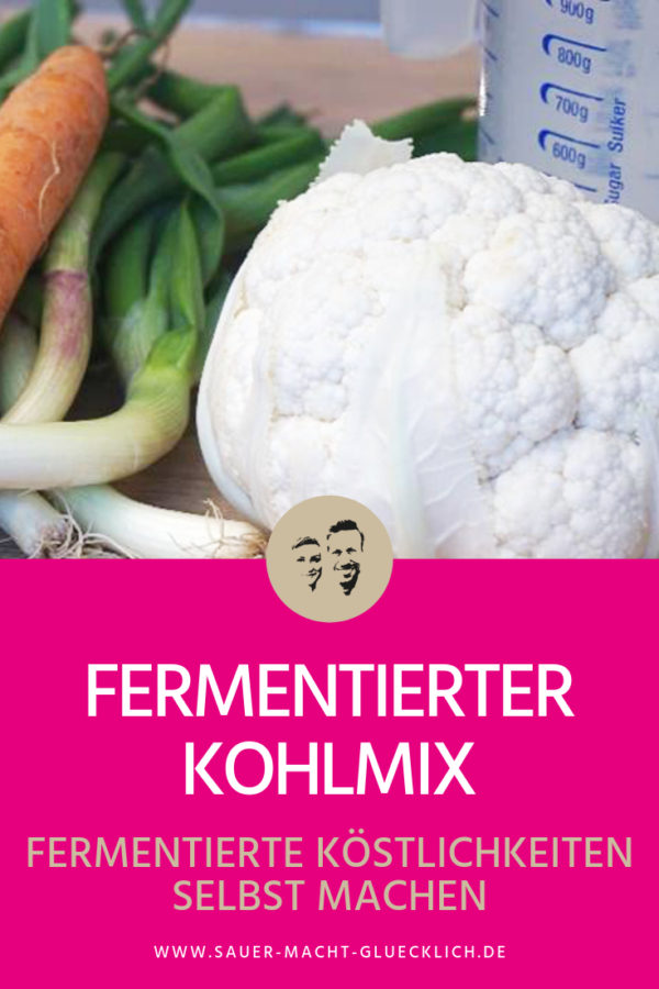 Fermentierter Kohlmix mit Grünkohl, Karotten, Ingwer und Knoblauch